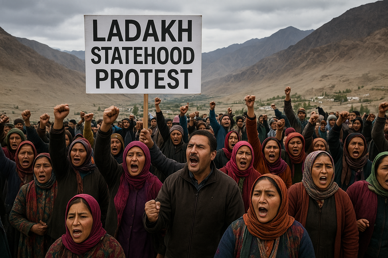 Ladakh Statehood Protest